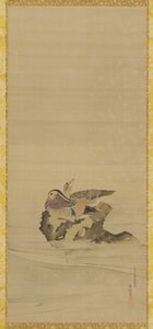 Patos mandarines, período Edo, siglo XVIII de Maruyama Okyo