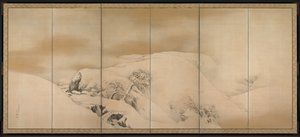 Día de invierno, 1784 de Maruyama Okyo