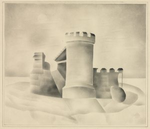 Ruinas a la luz de la luna, 1840 de Mary Altha Nims