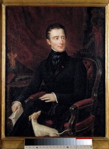 Retrato del poeta francés Alphonse de Lamartine (1790-1869) Pintura de Marianne Lamartine (siglo XIX). París. Museo de la Vida Romántica de Mary Ann Elisa Lamartine