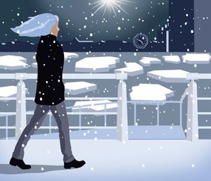 Paseo invernal por el río, 2015 (digital)