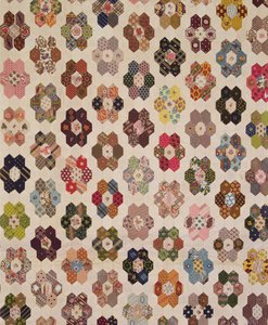 Detalle de una colcha de retazos de Mary Butler