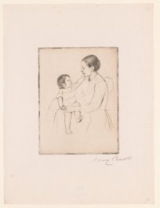 De liefkozing
La caricia
Madre e hijo de Mary Cassatt (signed by artist)