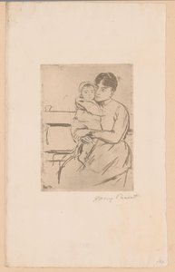 Op de bank
Mêre et enfant
En el banco (título sobre el objeto) de Mary Cassatt (signed by artist)