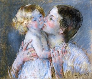 Un beso para la bebé Anne, 1897 de Mary Cassatt