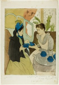 Fiesta de té por la tarde de Mary Cassatt
