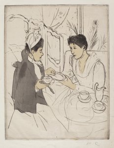 Fiesta de té por la tarde, 1890-1891 de Mary Cassatt