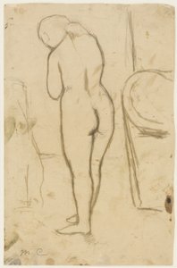 Dibujo para "Desnudo de pie" de Mary Cassatt