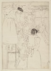Recolectando fruta, c. 1893 de Mary Cassatt