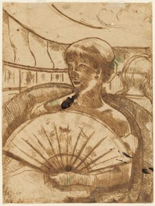 En el palco de la ópera [verso], 1880 de Mary Cassatt
