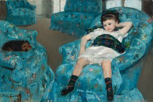 Niña en una silla azul, 1878 de Mary Cassatt