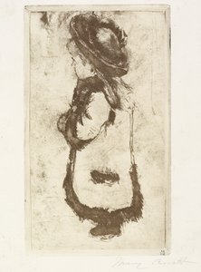 Mademoiselle Luguet con abrigo y sombrero, c. 1883 de Mary Cassatt