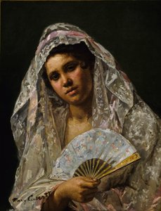 Bailarina española con mantilla de encaje de Mary Cassatt