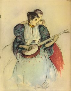 La lección de banjo, 1893, 1946 de Mary Cassatt