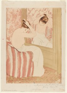 El Peinado, 1890-1891 de Mary Cassatt