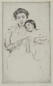 La lección de crochet, c. 1902 de Mary Cassatt