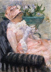 La taza de té, c.1880-1 de Mary Cassatt