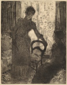 El Visitante, c. 1880 de Mary Cassatt