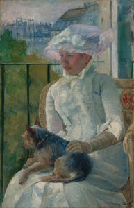 Joven junto a una ventana de Mary Cassatt