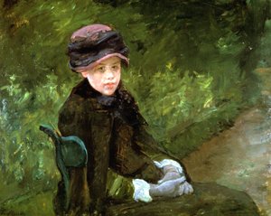 Joven dama en el parque, c. 1880 de Mary Cassatt