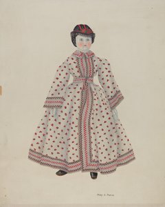 Muñeca con cabeza de porcelana de Mary D. Porter