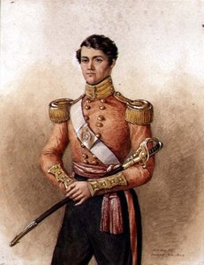 Retrato del Mayor Charles Hamilton Wake (f.1871) 34ª Infantería Nativa India de Mary Ellen Best