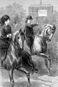 Una mujer mirando una casa para alquilar de Mary Ellen Edwards