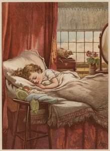 Niño dormido en la cama