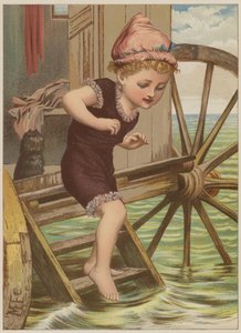 Niña a punto de nadar de Mary Ellen Edwards