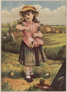 Niña con pollitos de Mary Ellen Edwards