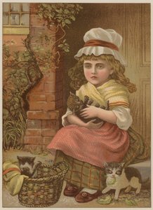 Niña con gatitos de Mary Ellen Edwards