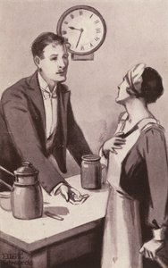 Ilustración para Kipps de H G Wells (litografía) de Mary Ellen Edwards
