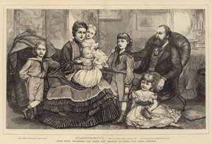 Sus Altezas Reales el Príncipe y la Princesa de Gales con sus Hijos
