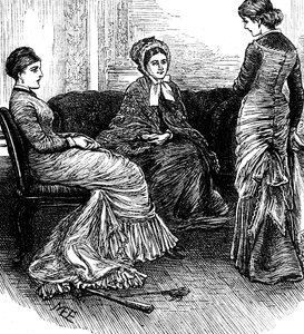 Tres mujeres sentadas en conversación de Mary Ellen Edwards