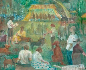 Dog Show, Wadebridge, 2012 (óleo sobre tabla) de Mary Kuper