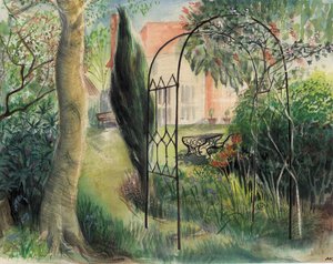 Jardín, Harrow, 2003 (acuarela) de Mary Kuper