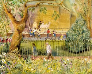 Zoológico de Londres, Camellos, 2003 (óleo sobre tabla) de Mary Kuper
