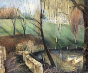 Estanque, Kenwood, 2002 (óleo sobre tabla) de Mary Kuper