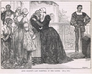 La última despedida de Ann Boleyn a sus damas