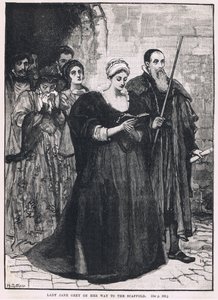 Lady Jane Grey camino al cadalso, 1554 de Mary L. Gow