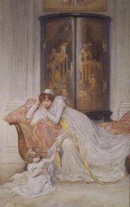 Madre e hijo, c.1890 de Mary L. Gow