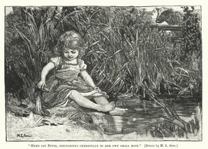 Silas Marner - Aquí se sentaba Eppie, conversando alegremente con su pequeña bota