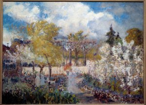 Le jardin de Claude Monet a Giverny Pintura de Mary Mac Monnies (1858-1946) 1901. Vernon, Museo Poulain. de Mary Louise MacMonnies