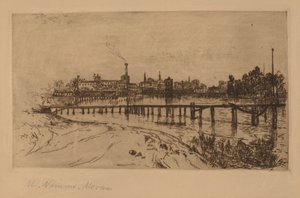 Newark, N.J., desde el Passaic de Mary Nimmo Moran