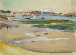 El estuario, c.1930 (acuarela sobre papel) de Mary Sophia Ludlow