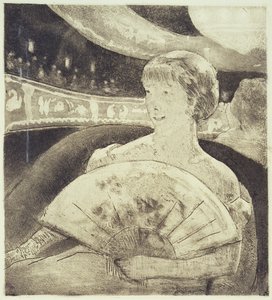 En la ópera (aguafuerte) de Mary Stevenson Cassatt