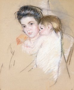 Madre y niño desnudo de Mary Cassatt