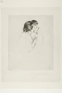 Madre campesina y niño, c.1895 (punta seca sobre papel verjurado marfil)
