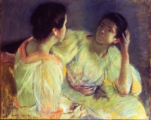La conversación, c.1896 de Mary Stevenson Cassatt