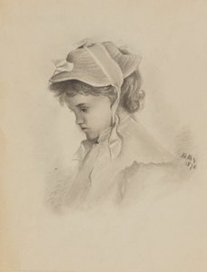 Cabeza de un Niño Mirando Hacia Abajo Sin Título, 1878 de Mary Vaux Walcott